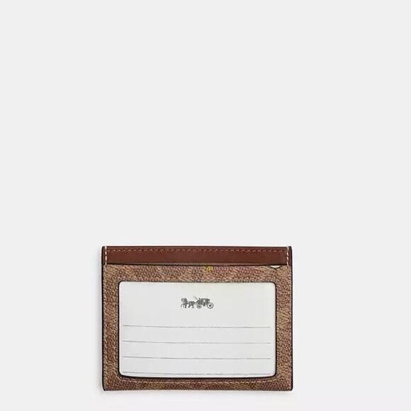 Coach X Peanuts Slim Id Card Case In Signature Canvas With Snoopy Print CBK55 - Picture 6 of 7